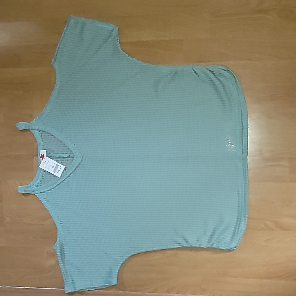 Plus Size Womens Waffle Knit Cold Shoulder Top